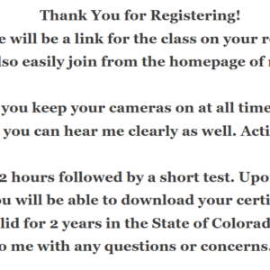 Friday April 10th Live Streaming Responsible Service of Alcohol 9:00am